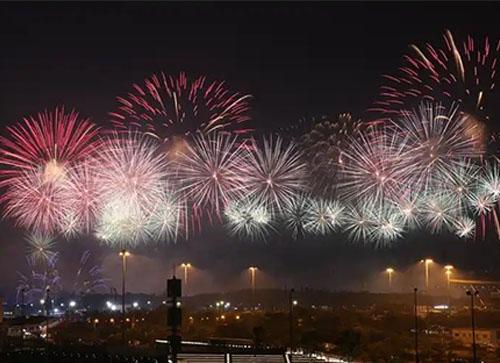 祁连县焰火晚会